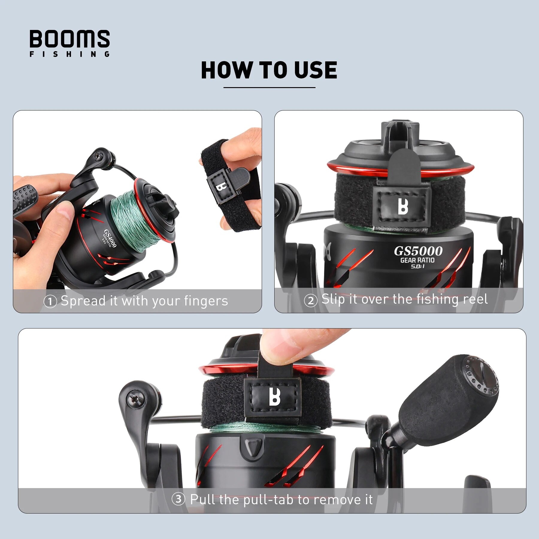 Booms Fishing SB1 4Pcs Spinnin - Reel Cover review and price